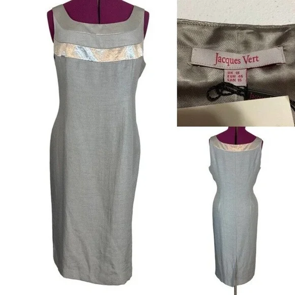 slim fit dress slacks JACQUES VERT BLACK & CREAM PRINT SPECIAL OCCASION DRESS SIZE 10  Whispers  Dress Agency